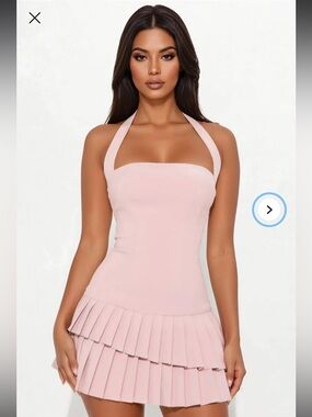Angelica Crepe Halter Mini Dress Mauve XS